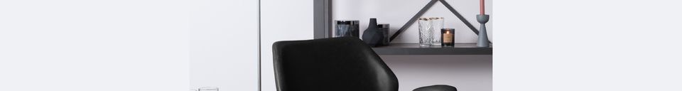 Mise en avant matière Fauteuil Nikki noire