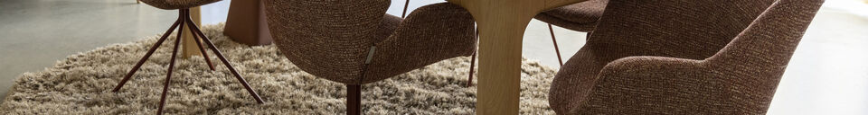 Benadrukte materialen Fauteuil Nikki Rood