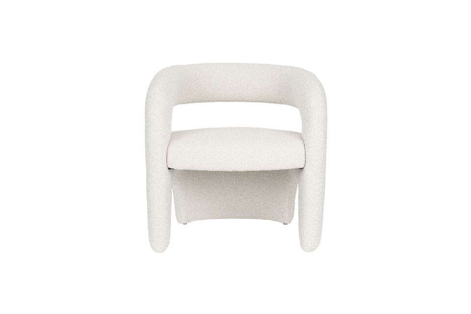 Ce fauteuil raffiné allie un design moderne à une magnifique teinte crème