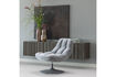 Miniature Fauteuil pivotant 81x73x84 cm chenille gris clair Elvi 2