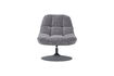Miniature Fauteuil pivotant 81x73x84 cm chenille gris clair Elvi 3