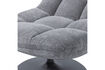 Miniature Fauteuil pivotant 81x73x84 cm chenille gris clair Elvi 6