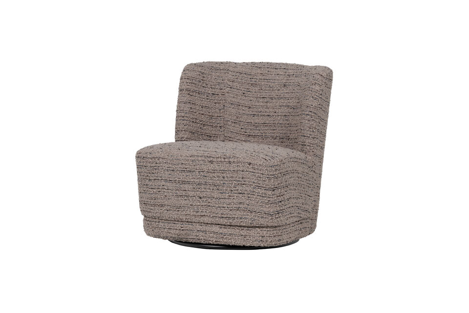 Fauteuil pivotant Beige mélangé ATTY Woood