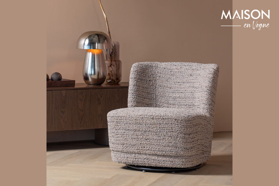 Assise g&eacute;n&eacute;reuse Tissu m&eacute;lang&eacute; luxueux Fonction pivotante pour une