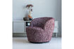 Miniature Fauteuil pivotant bordeaux mélangé SERRA 2