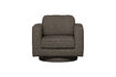 Miniature Fauteuil pivotant bouclé anthracite LAZY 2