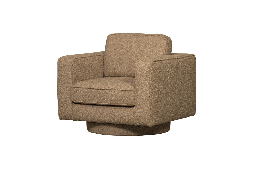 Fauteuil pivotant bouclette marron LAZY Vtwonen