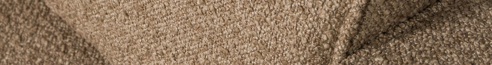 Mise en avant matière Fauteuil pivotant bouclette marron LAZY
