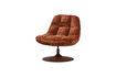 Miniature Fauteuil pivotant chenille brun rouille Elvi 1