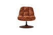 Miniature Fauteuil pivotant chenille brun rouille Elvi 3