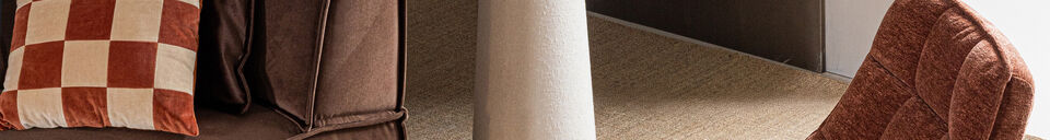 Mise en avant matière Fauteuil pivotant chenille marron Maudi