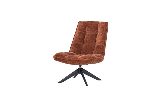 Voir la fiche produit fauteuil pivotant chenille texturée brun rouille Jouke Fauteuil pivotant chenille texturée brun rouille Jouke
