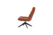 Miniature Fauteuil pivotant chenille texturée brun rouille Jouke 4