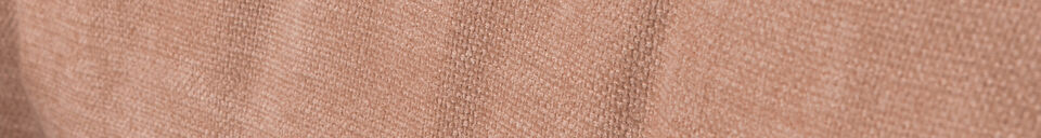 Mise en avant matière Fauteuil pivotant chenille tissée vieux rose Baggy