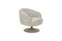Miniature Fauteuil pivotant en polyester marron Renate Détouré