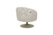 Miniature Fauteuil pivotant en polyester marron Renate 6