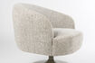 Miniature Fauteuil pivotant en polyester marron Renate 9