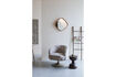 Miniature Fauteuil pivotant en polyester marron Renate 2