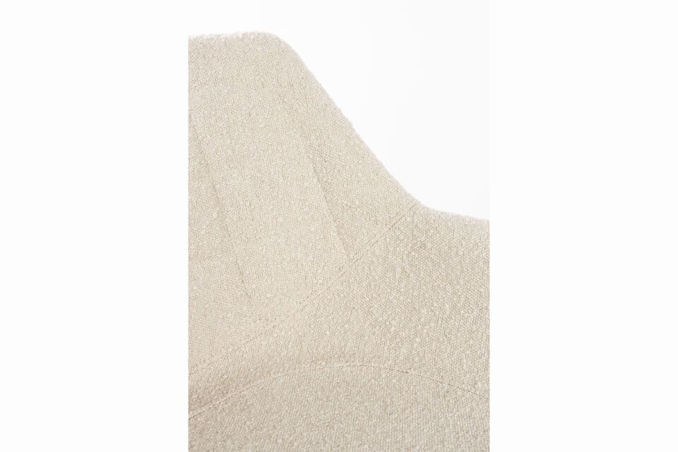 Fauteuil pivotant en tissu beige Doulton - 10