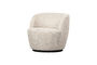 Miniature Fauteuil pivotant en tissu blanc cassé SERRA Détouré
