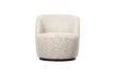 Miniature Fauteuil pivotant en tissu blanc cassé SERRA 3