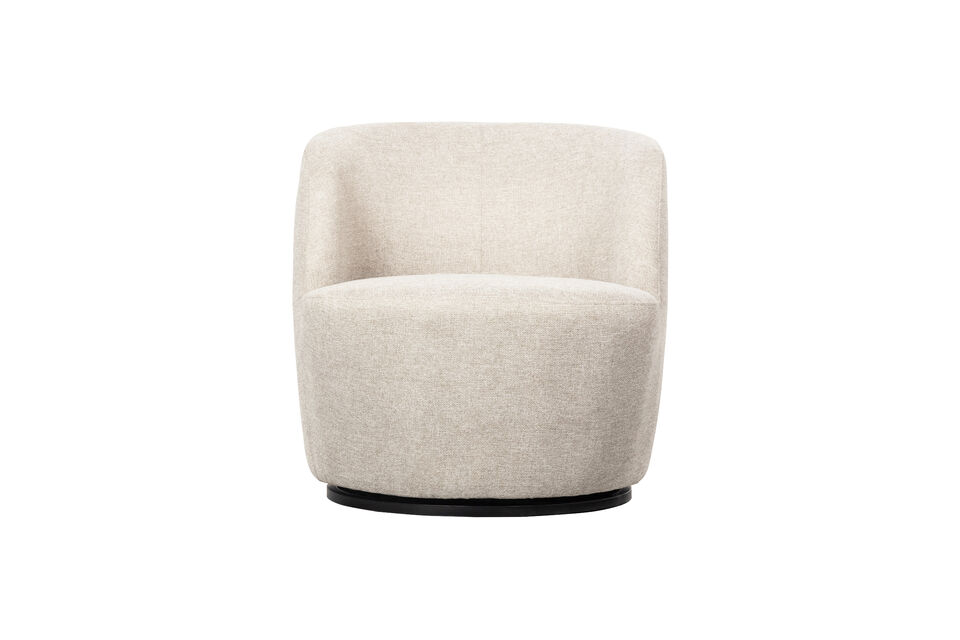 Fauteuil circulaire pivotant Tapissé d\'un tissu en polyester tissé