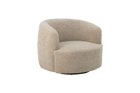 Fauteuil pivotant en tissu bouclé Bocca Détouré
