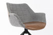 Miniature Fauteuil pivotant en tissu marron Doulton 12