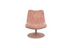 Miniature Fauteuil pivotant en tissu rose Bubba 5