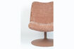 Miniature Fauteuil pivotant en tissu rose Bubba 9