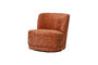 Miniature Fauteuil pivotant en velours orange Atty Détouré