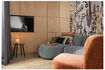 Miniature Fauteuil pivotant en velours orange Atty 2