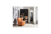 Miniature Fauteuil pivotant en velours orange Atty 3