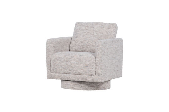 Voir la fiche produit fauteuil pivotant tissu chiné naturel Oska Fauteuil pivotant tissu chiné naturel Oska