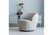 Miniature Fauteuil pivotant tissu naturel mélangé SERRA 2