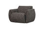 Miniature Fauteuil pivotant Tissu tissé Gris chaud chiné BAGGY Détouré