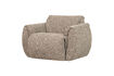Miniature Fauteuil pivotant tissu tissé mélange brun BAGGY 1
