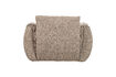 Miniature Fauteuil pivotant tissu tissé mélange brun BAGGY 4