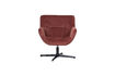 Miniature Fauteuil pivotant velours mat brun/rouge WIBO 3