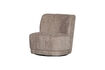 Miniature Fauteuil pivotant velours sable Atty 1