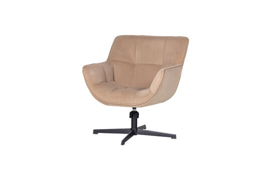 Voir la fiche produit fauteuil pivotant velours sable Wibo Fauteuil pivotant velours sable Wibo