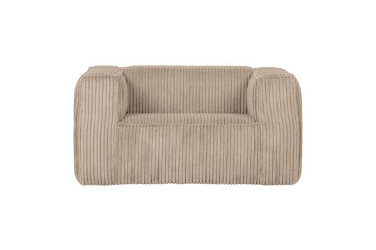 Fauteuil ribcord beige Bean Détouré