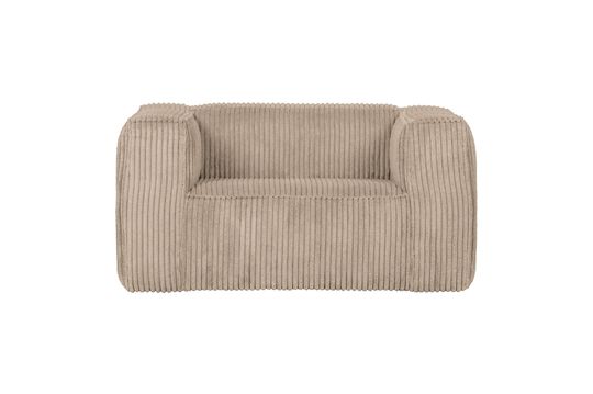 Fauteuil ribcord beige Bean