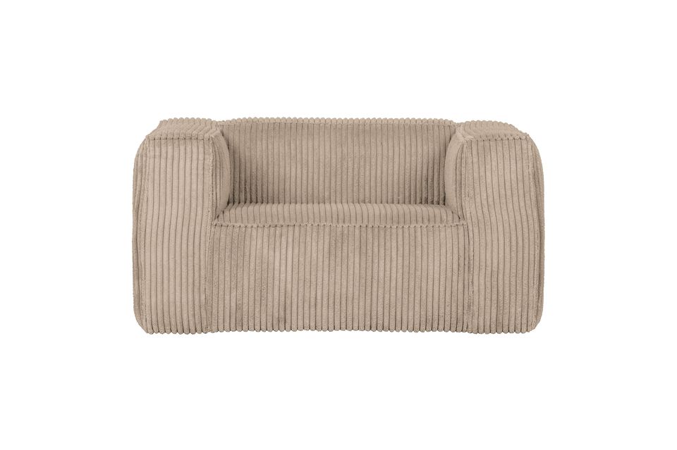 Fauteuil ribcord beige Bean Woood