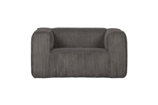 Fauteuil ribcord gris foncé Bean Détouré