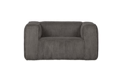 Fauteuil ribcord gris foncé Bean