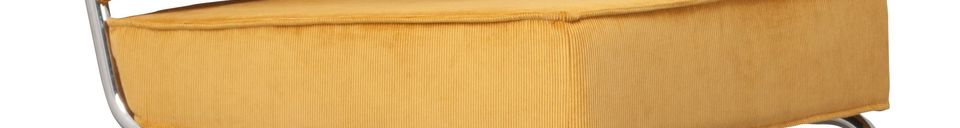 Mise en avant matière Fauteuil Ridge Rib Jaune à accoudoirs
