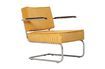 Miniature Fauteuil Ridge Rib Jaune à accoudoirs 1