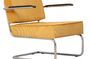 Miniature Fauteuil Ridge Rib Jaune à accoudoirs Détouré