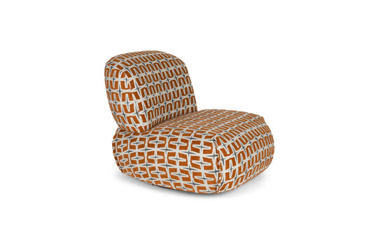 Voir la fiche produit fauteuil Ritz beige et orange brûlé Fauteuil Ritz beige et orange brûlé